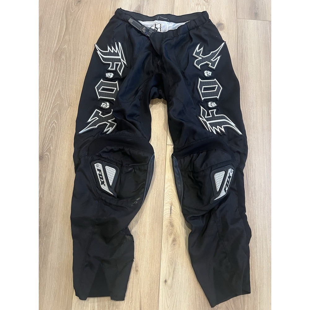 FOX Racing 180 Motocross Pants Mens 34 Black MX Dirt Bike Motorcycle Riding Gear